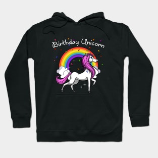 Birthday Unicorn Magical Party Colorful Rainbow Hoodie